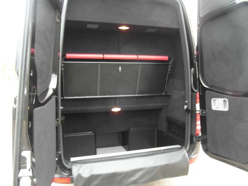 Mercedes Printer minibus luggage area