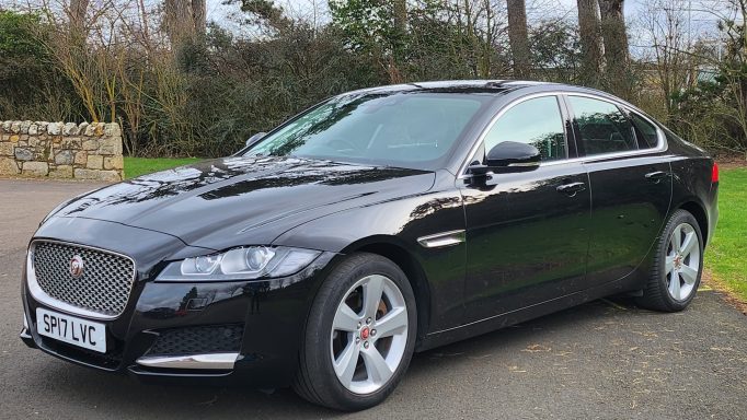 Jaguar XF Saloon car in Black